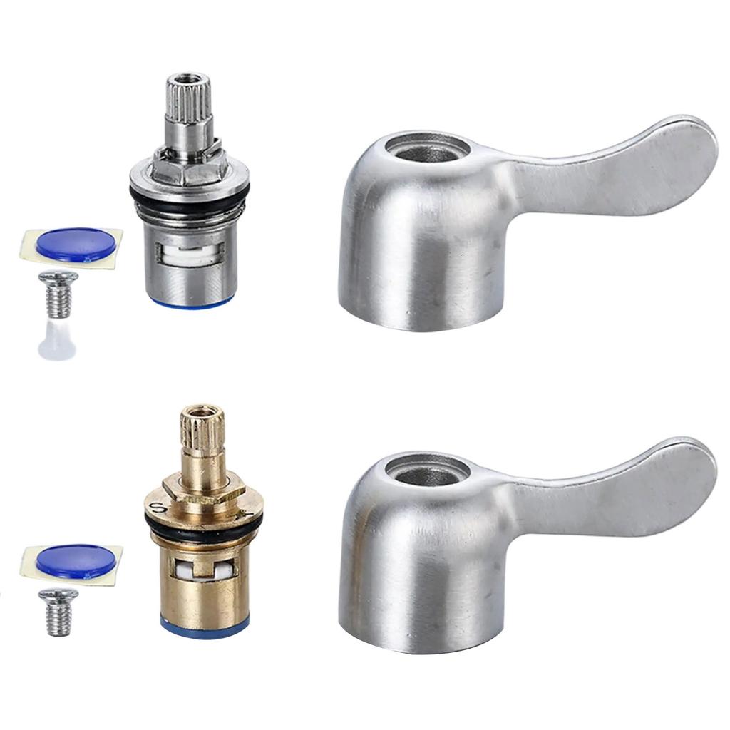 Faucet Spool Replacement Tap Valves Ceramic Disc Stem Cartridge Faucet Valve with Faucet Switch Handle & Screws