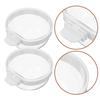 4Pcs Parrot Bird Feeding Bowls Transparent Plastic Spill Proof Hanging Cups Cage Water Dish for Small Birds Cockatiels
