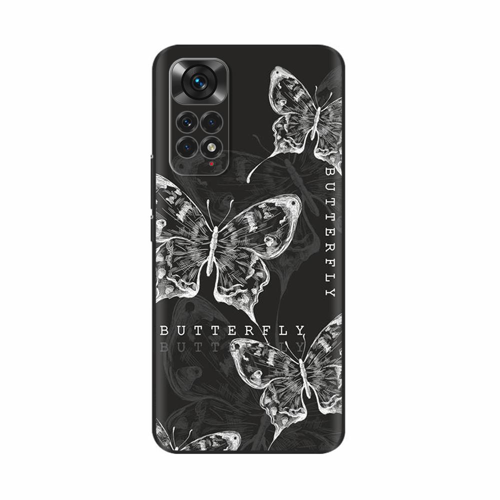 For Xiaomi Redmi Note 11 Case Note 11S Butterfly Soft Liquid Silicone Cover Full Protection Phone Case For Redmi Note 11s Note11
