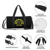 Powerhouse Gym Print Round Travel Duffel Bag Weekender Overnight handbag Portable Waterproof Luggage Tote Bag for Yoga Gym Sport