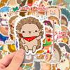 50 Gray Hedgehog Stickers Cartoon Cute Creative Little Animal Hedgehog Stickers Training Class Gifts Gifts