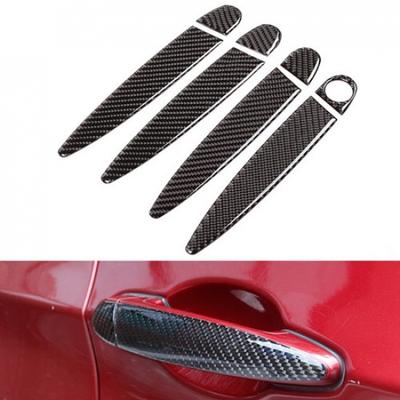 Carbon Fiber Door Handle Cover Trim Fit for BMW 3 Series E90 E91 Sedan