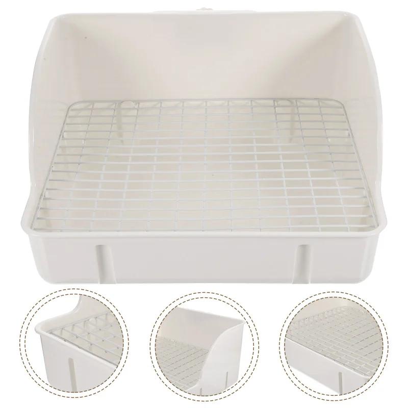 Králík Potítko Pet Bedpan Králík Klec Toaleta Velké Omyvatelné Psí Močové Podložky Plast navržené pro pro domácí dekoraci