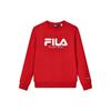 FILA Loose Fit Logo Knit Pullover Long Sleeve American Vintage Sweatshirt Unisex sweatshirt Legendary-Red F11U249201F-RD