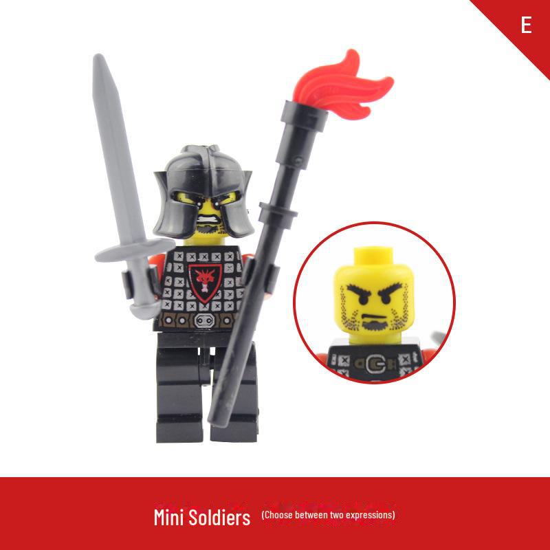 

LOJO AX9804 Красный рыцарь-дракон, набор минифигурок средневекового строительства E