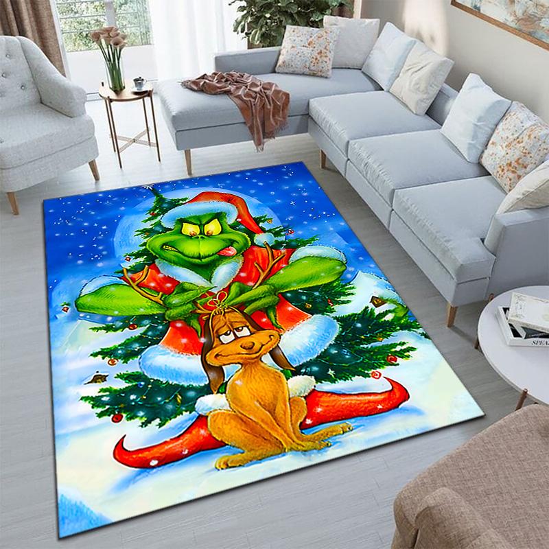 Christmas Gift Comedy Movie How the Grinch Stole Christmas carpet home living room decoration table and chairs anti slip door mat carpet A16