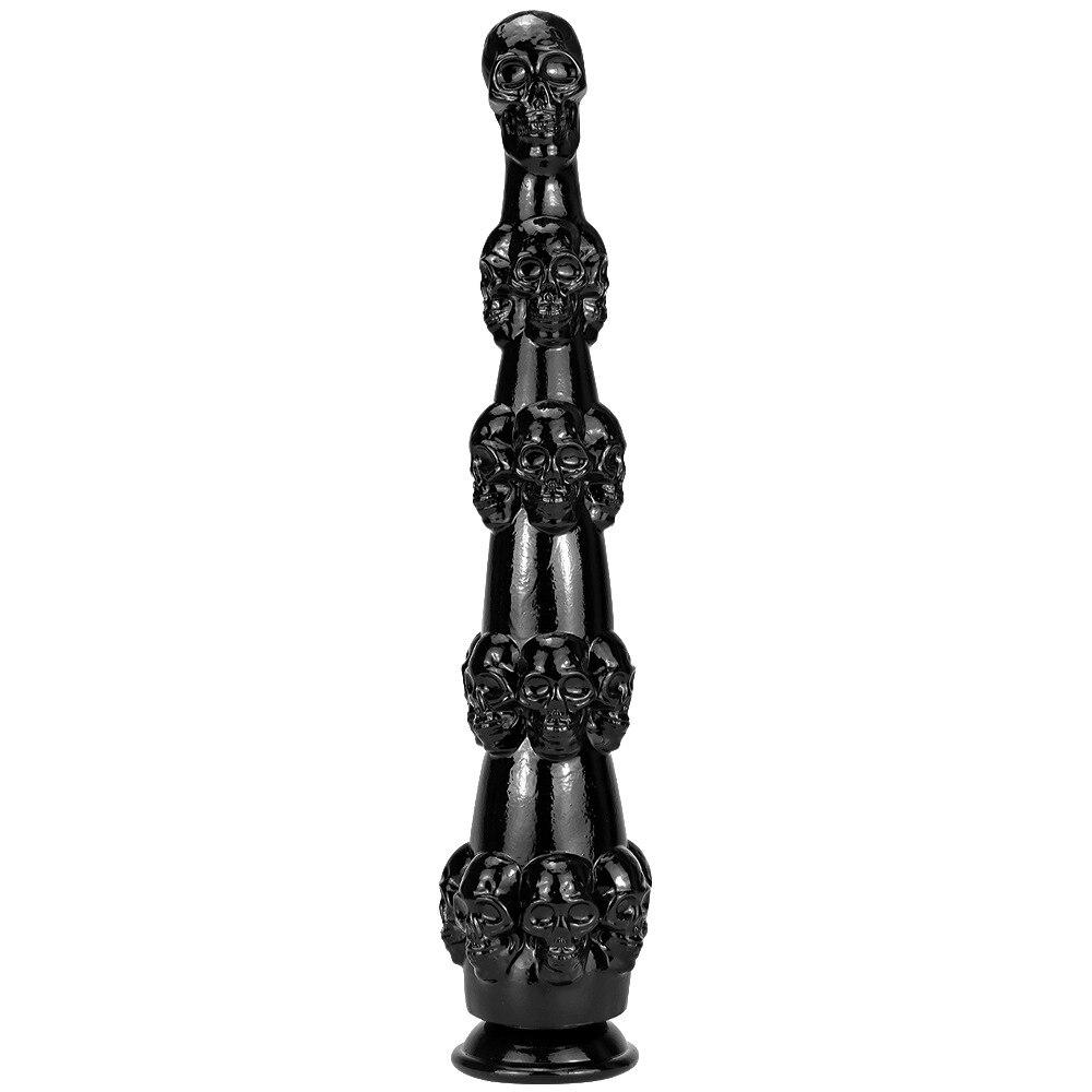 Strap on Huge Dildo for Anal Skull Sex Adult Toys Black Dragon Penis Fisting Sex Toys for Realistic Dildo Big Dick Fetish