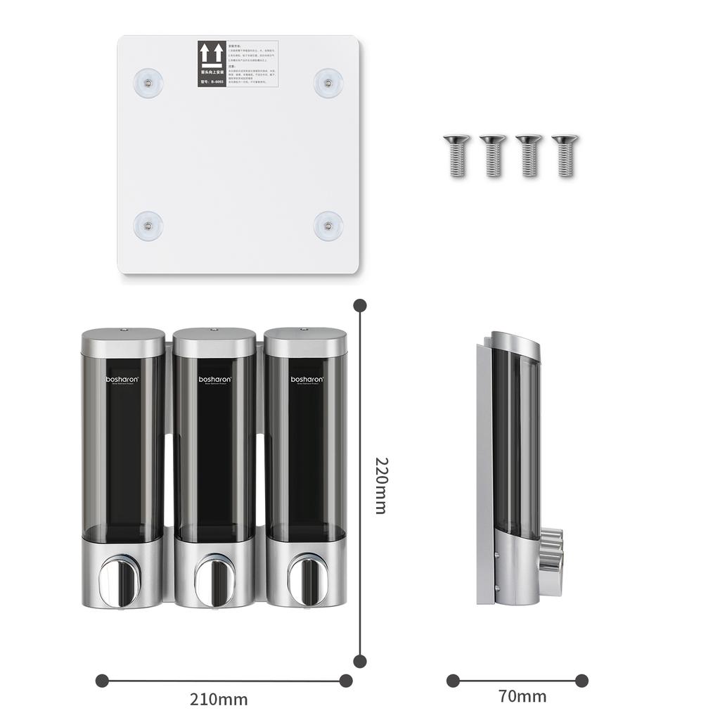 Gel Dispenser Wall Mounted Shampoo Soap Shower Dispensers Manual Abs Hotel Bathroom Soap Dispenser Chrome Bathroom Accessories