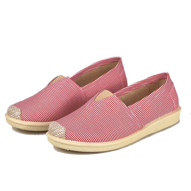 New fashion canvas shoes female student flat white shoes Korean version casual fisherman shoes one pedal lazy shoes