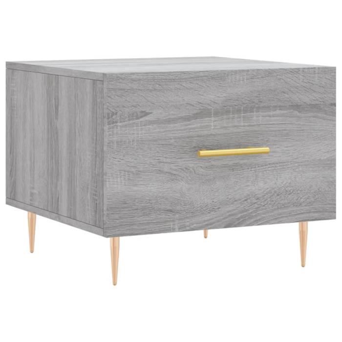 VidaXL Table basse Sonoma gris 50x50x40 cm Bois d'ingénierie 829376
