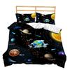 Planet Star Astronaut Katze Katze 3D Digitaldruck Set Dreiteiliger Bettbezug