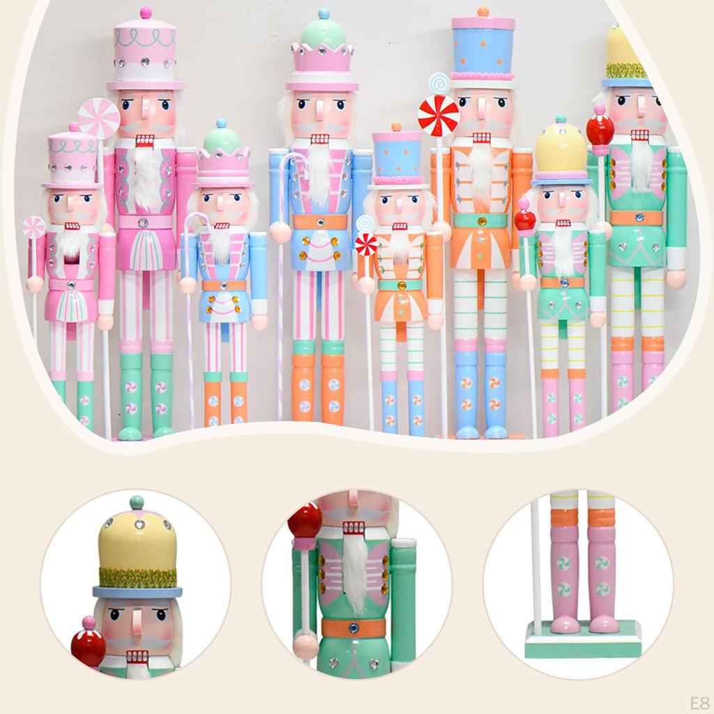 Wooden Nutcracker Ornament Christmas Decoration Collectible Gift Figurine Tabletop