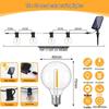 G40 Solar LED String Lights: Outdoor Copper Wire, Drop-Proof, Perfect for Atmosphere Decoration