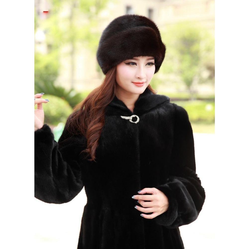 Faux Mink Hat Winter Women's Eco-friendly Mink Hat Winter Middle-aged and Elderly Warm Ear Protection Fur Beret