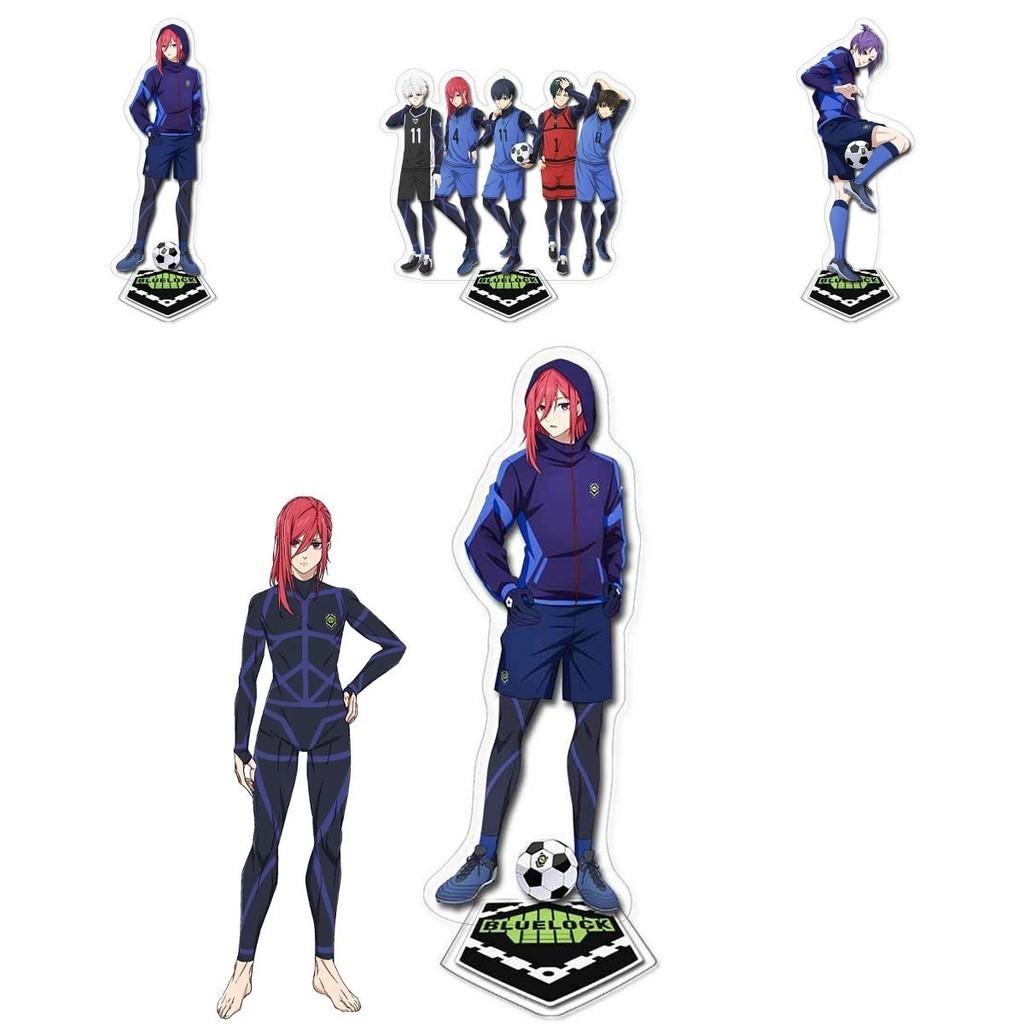 Blue Prison-themed Acrylic Double-layered Standee Anime Display Collectible