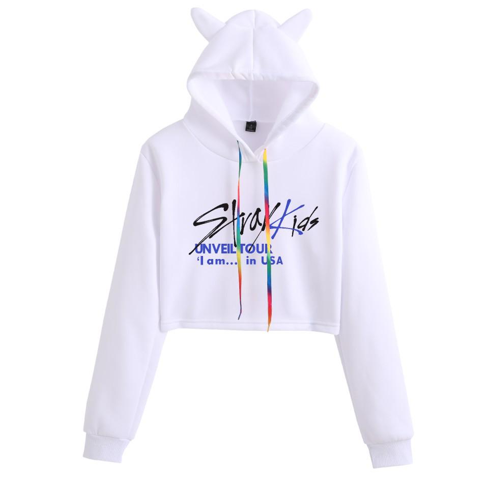 Stray Kids "I Am You" Damen Kapuzenpullover mit Katzenohren
