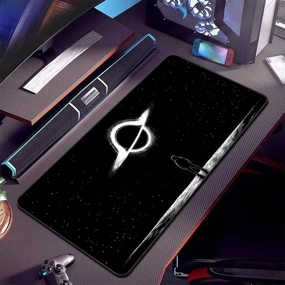 Purple Starry Sky Symbol Gaming Mouse Pad Waterproof Nonslip Desk Mat