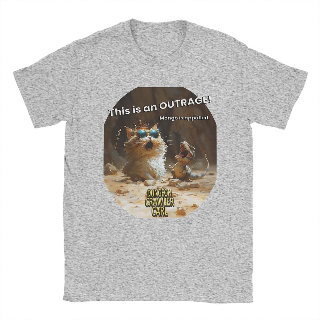 Mens Dungeon Crawler Carl This Is an OUTRAGE T Shirts  100 Cotton Clothes Cool Round Neck Tees Graphic Printed TShirts