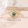 European Street Style Rhinestone Blue Eyes Ring with Long Eyelashes