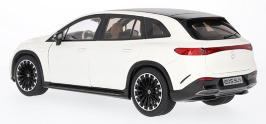 Genuine EQS SUV AMG Line Diamond White Scale Scale Model [Mercedes-Benz Collection] (X296) 1/18