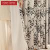1PC Nuan Series French Retro Blackout Curtains with Butterfly Floral Print Thick Curtains for Bedroom Living Room Window for Home Decor