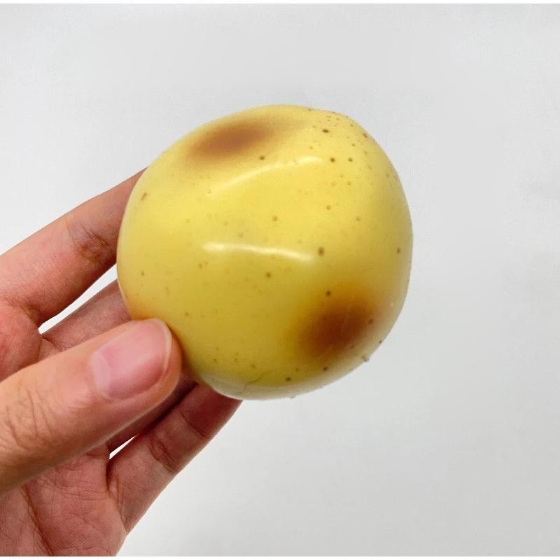 Crispy Potato Squishy Fidget Toy Slow Rising Stress Relief Squeeze Ball with ASMR Sound Soft Slushy Texture Decompression Ball