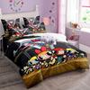 3D Train Digital Printing Duvet Cover Black Gray Retro Steam Train Theme Bedding Set Microfiber Duvet Set Train Track Pillowcase
