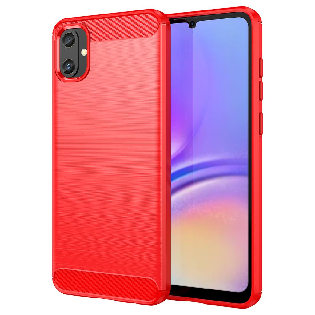 For Samsung Galaxy A05 4G Case Anti-Scratch Cover TPU Carbon Fiber Texture Phone Shell