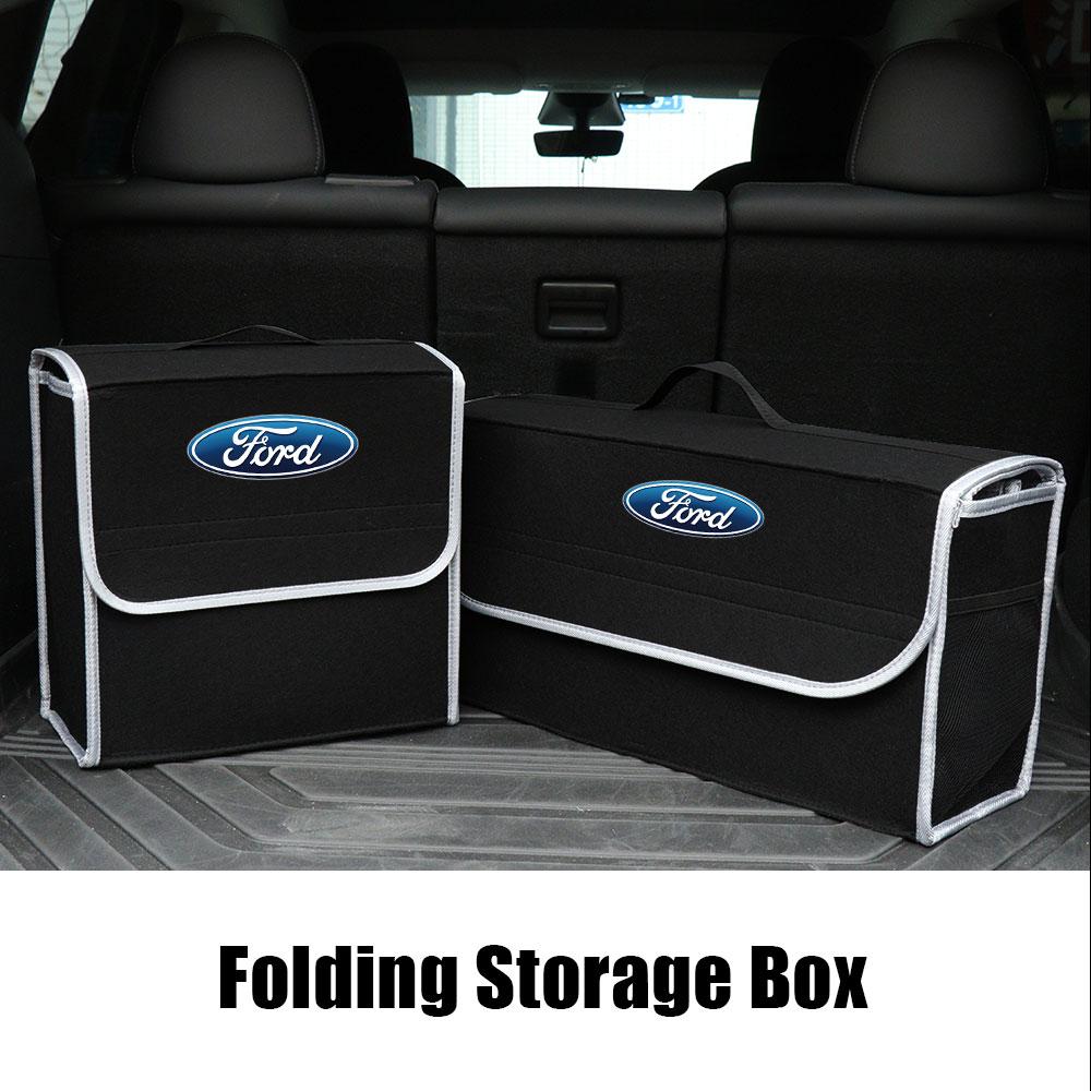 IYGU3 Car Sundrie Storage Bag Large Capacity Foldable Trunk Organizer Box For Ford Ranger STRACING S-Max Focus Galaxy Mondeo Transit
