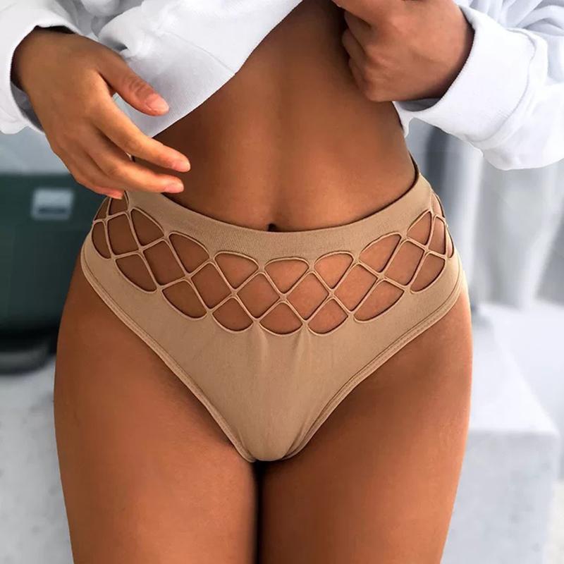 Sexy Women's Thong Panties Waist Hollow G-Strings Woman Lingerie Breathable Nylon Underwear Ladies Thongs Underpants Briefs