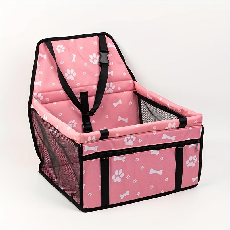 Pet Car Booster Seat for Dogs, Cats - Oxford Fabric, Anti-Skid, Washable, with Safety Leash