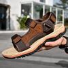 Mode Mode Herren Sandalen Sommer Weich Strand Bequem Echtes Leder Sandalen Outdoor Herren Römische Sandalen Größe 47 Mode Braun