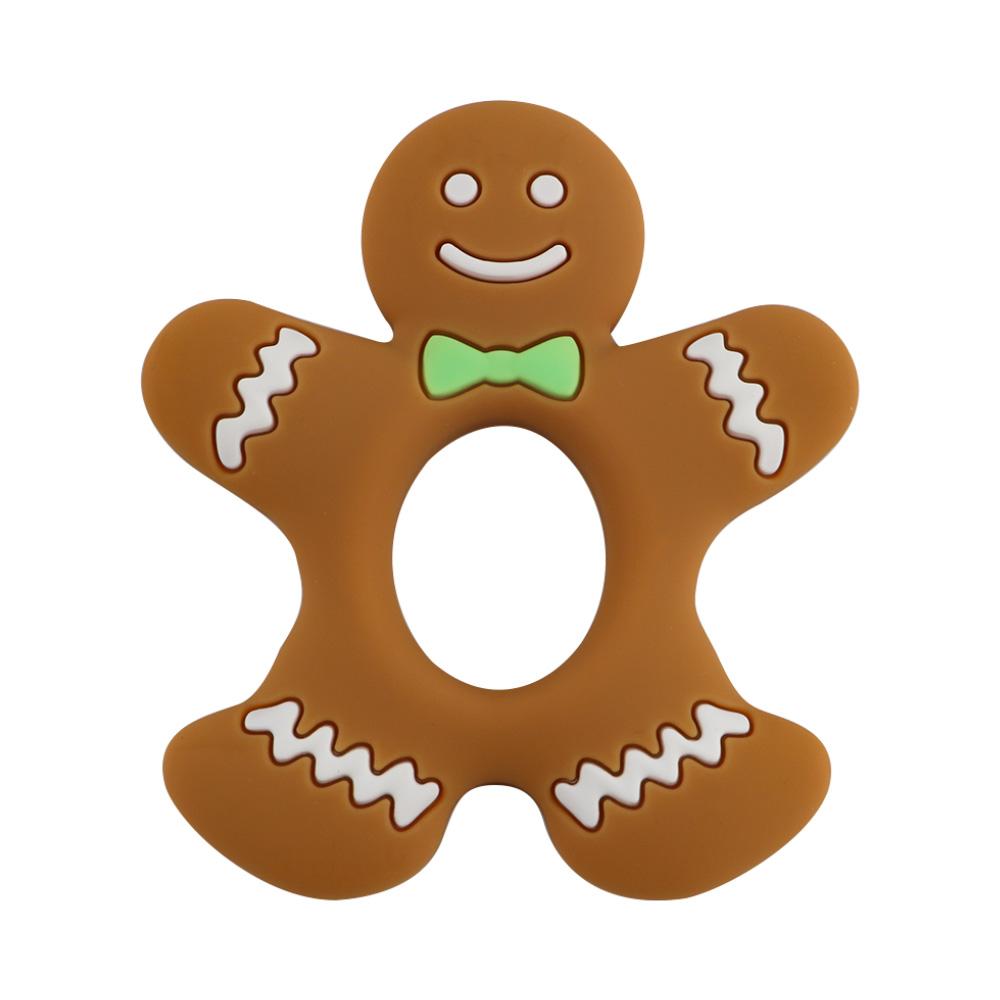 2/5pcs Christmas Series Silicone Beads Santa Reindeer Cookies Snowman DIY Pacifier Chain Jewelry Making Bulk DIY Crafts