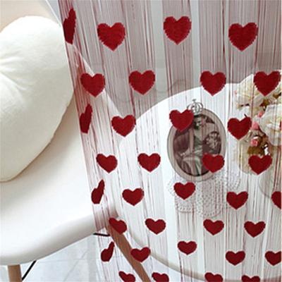 Romantic String Curtain Heart-shaped Line Curtain Door And Window Curtain Tassel Cord Curtain Multicolor Living Room Decoration