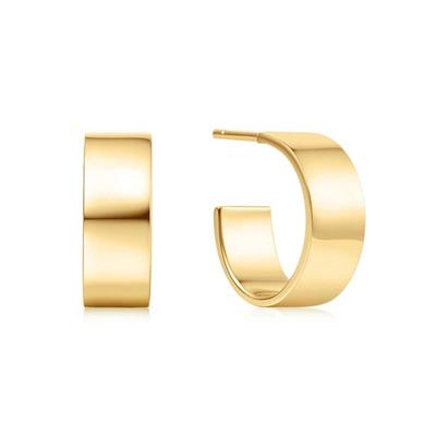 ANIA HAIE Gold Flat Medium 925 Silver Earrings E062-04G