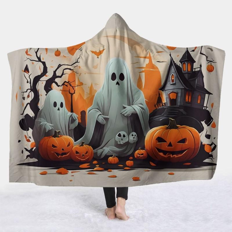 Hooded Blanket Cape Throw Adults Cozy Fleece Sleep Cover Halloween Costume Accessory Winter Snuggle