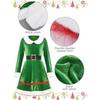 Family Matching Cosplay Clothing Green Elf Dress Xmas Suit New Christmas Elf Costume  New Year