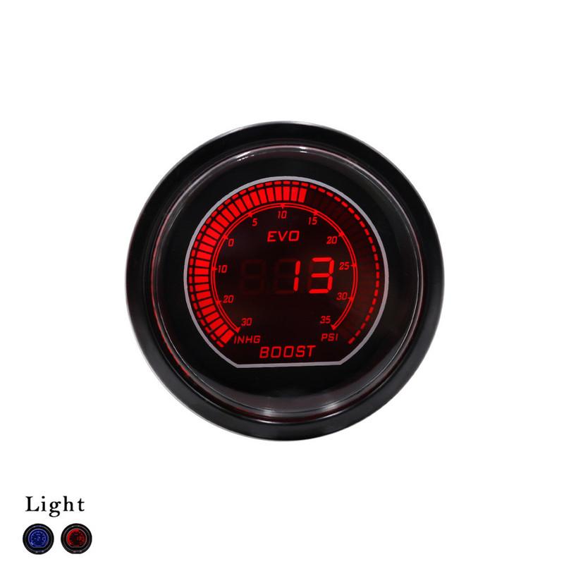 52mm 2 Inch Car EVO Digital Turbo Boost Gauge Psi Blue /Red LCD Turbo Boost Meter with sensor TT101031