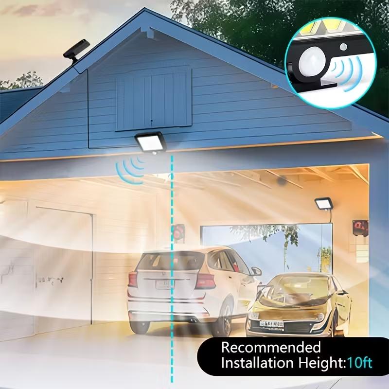 120COB Solar Street Lights 3 Modes Outdoor Solar Garden Lamp with Motion Sensor Waterproof Solar LED Wall Lamp for Patio Garage