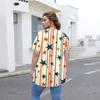 Women's Large Size T-Shirt Casual Tie-dye Round Neck Short Sleeve Top