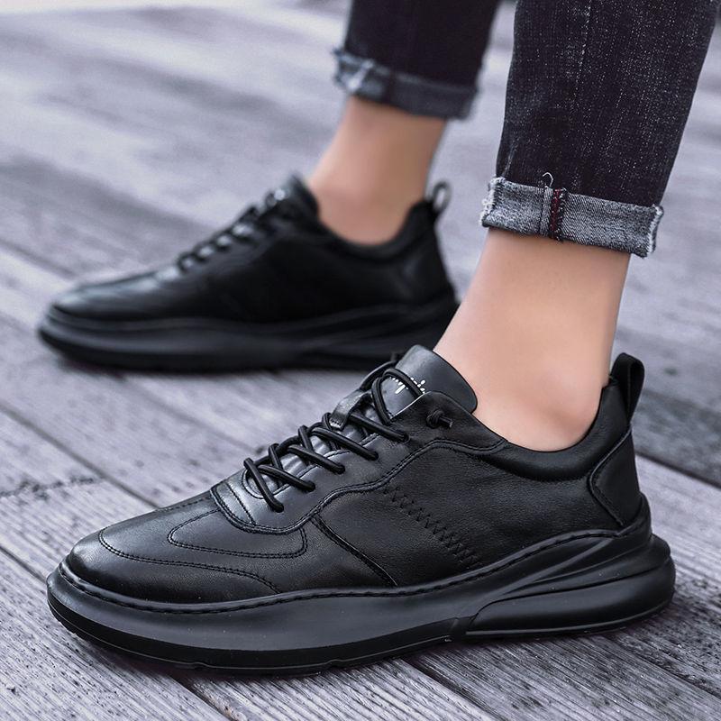 Lederschuhe Herren Leder Frühjahr 2024 Neue Herren Business Casual Weiche Sohle Rutschfeste Atmungsaktive All-Match-Schuhe