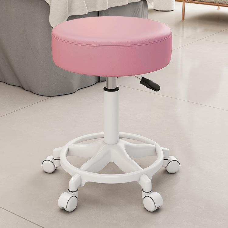 Beauty Rotating Stool with Backrest - Makeup/Barber/Dressing Table Chair with Casters