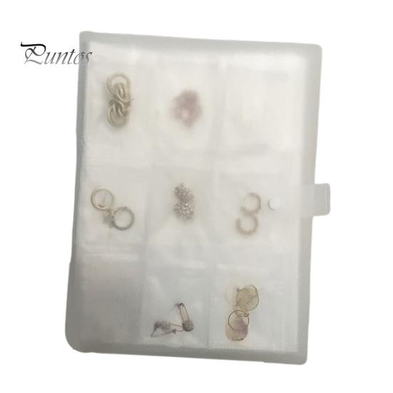 

Прозрачная книга для хранения ювелирных изделий, органайзер для сумок, легкий доступ, герметичная застежка-молния, портативная шкатулка-органайзер для ювелирных изделий с сумками L