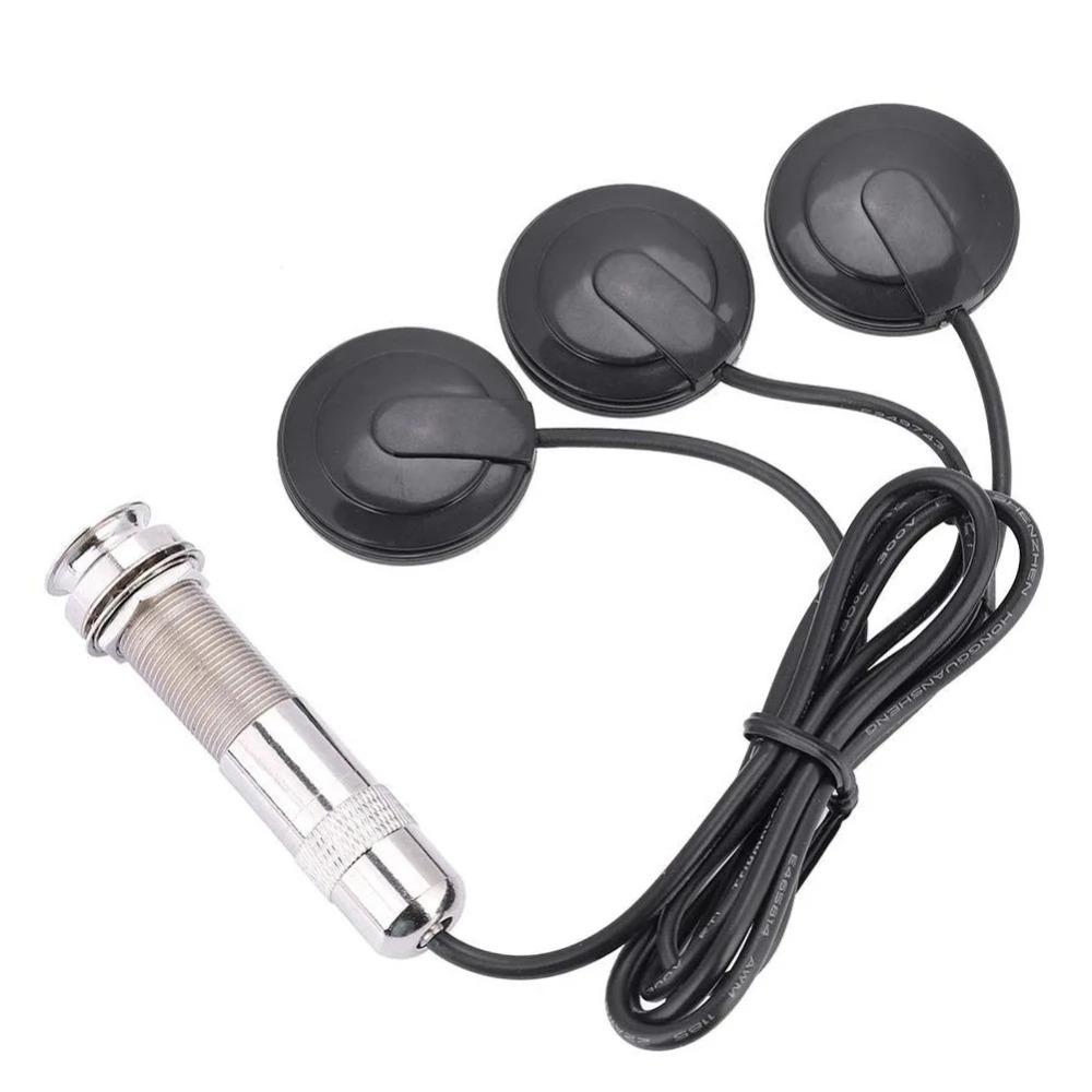 Guitar Parts Karimba Thumb Pickup 3-in-1 Guitar Picks Transducer Pickups Guitar Violin Ukulele