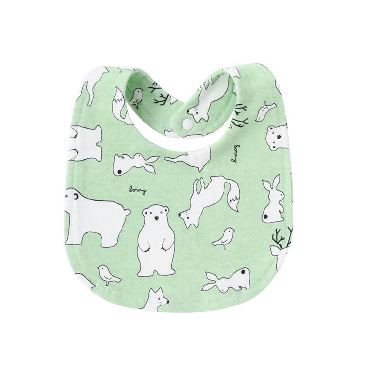 Newborn Baby Bibs Pure Cotton Double Layer Drool Bibs High Absorbency Burp Cloths For Infants Toddlers Soft Skin Friendly