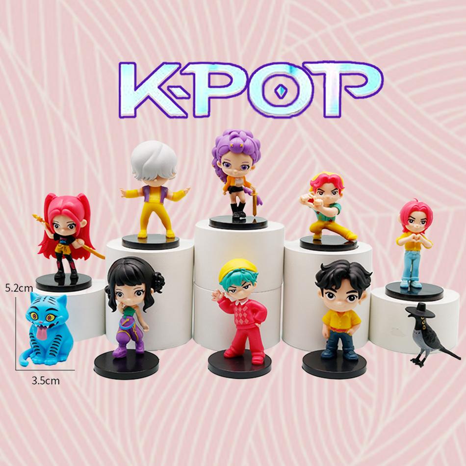 KPop Dämonenjäger Figur Rumi Mira Zoe Acryl Schlüsselanhänger - Stehende Platten Rucksack Dekoration Anhänger Ornament Zubehör Spielzeug