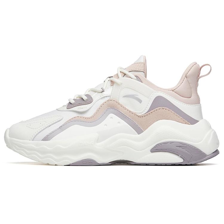

New Anta Life Collection MIX4.0 Anti Slip Wear Resistant Low Top Chunky Sneakers Women s White Pink 122218812-5 37.5