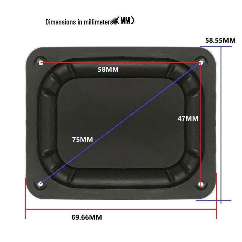 3.5" Square Bass Diaphragm Passive Radiator Speaker Cone