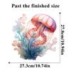 Colorful Deep-sea Jellyfish Toilet Sticker Bathroom Toilet Water Tank Decoration Waterproof Self-adhesive Sticker