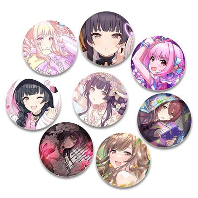32/44/58mm Ikony The Idolmster Broszka Okrągła Urocza Kreskówkowa Odznaka Amami Haruka Hoshii Miki Przypinki do Klapy do Plecaka Prezent Akcesorium
